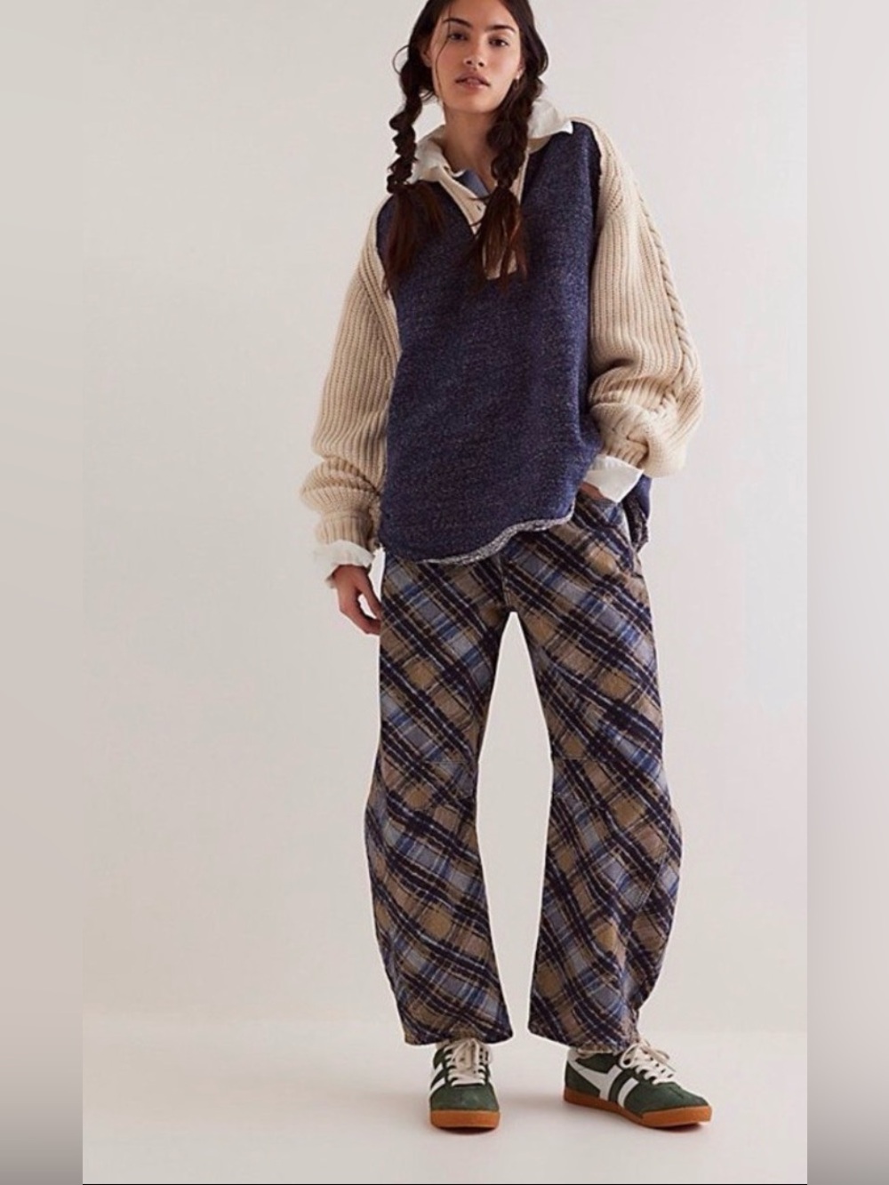 We The Free Good Luck Printed Barrel Jeans Plaid Printed. 26. NWOT - Picture 3 of 11